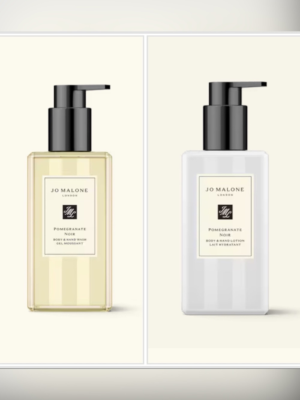 Brand New Jo Malone Pomegranate Noir Body & Hand Wash and Lotion